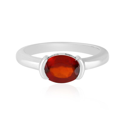 Bague en argent et Grenat Hessonite