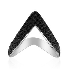 Bague en argent et Spinelle noir