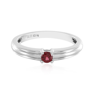 Bague en argent et Spinelle rouge noble