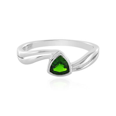 Bague en argent et Diopside de Russie