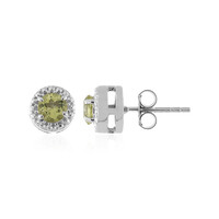 Boucles d'oreilles en argent et Quartz citron