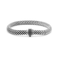 Bracelet en argent et Spinelle noir (Nan Collection)