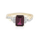 Bague en or et Grenat magenta