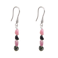 Boucles d'oreilles en argent et Tourmaline