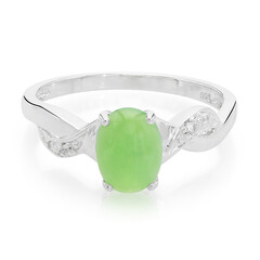 Bague en argent et Chrysoprase impériale