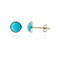 Boucles d'oreilles en or et Turquoise Sleeping Beauty