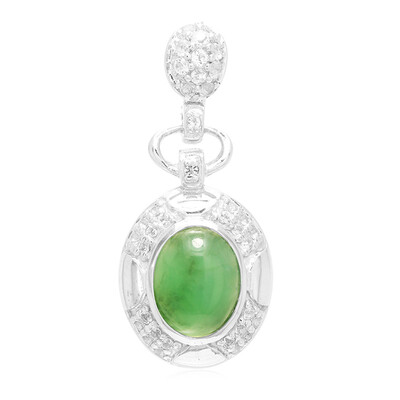 Pendentif en argent et Chrysoprase impériale