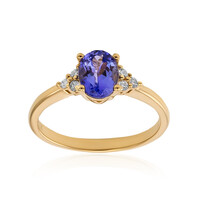 Bague en or et Tanzanite AAA