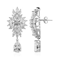 Boucles d'oreilles en argent et Topaze blanche