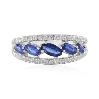 Bague en argent et Kyanite du Népal