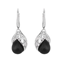 Boucles d'oreilles en argent et Chêne des marais