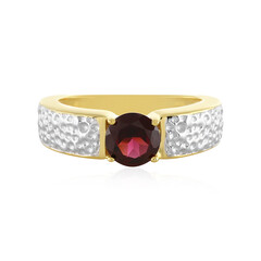 Bague en argent et Grenat Rhodolite framboise