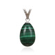 Pendentif en argent et Malachite