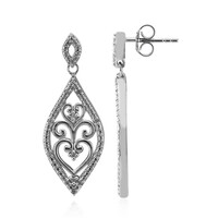 Boucles d'oreilles en argent et Diamant I2 (I)