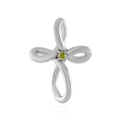 Pendentif en argent et Diamant jaune I3