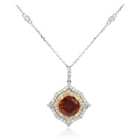 Collier en or et Zircon cognac (CIRARI)