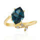 Bague en or et Topaze bleu de Londres (Smithsonian)