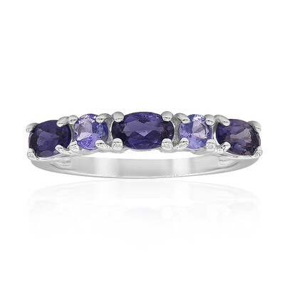 Bague en argent et Iolite