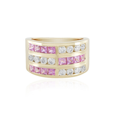 Bague en or et Saphir rose de Ceylan (Adela Gold)