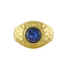 Bague en argent et Saphir étoilé bleu