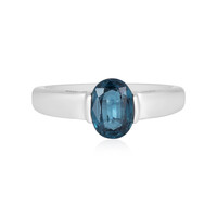 Bague en argent et Kyanite bleu pétrole