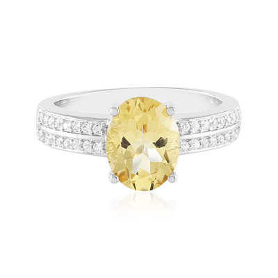 Bague en argent et Béryl jaune