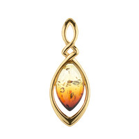 Pendentif en argent et Ambre de la Baltique Lever du soleil