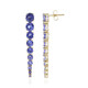 Boucles d'oreilles en or et Tanzanite AAA (de Melo)