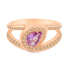 Bague en or et Saphir parme