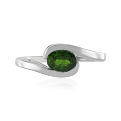 Bague en argent et Diopside de Russie