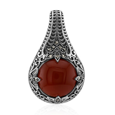 Pendentif en argent et Agate rouge (Annette classic)