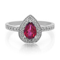 Bague en argent et Topaze Cerise