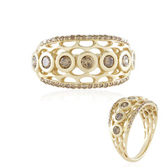 Bague en or et Diamant champagne I2 (Ornaments by de Melo)