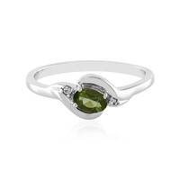 Bague en argent et Moldavite