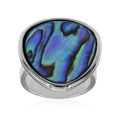 Bague en argent et Coquillage d'Abalone (Art of Nature)