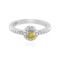 Bague en argent et Diamant jaune I3