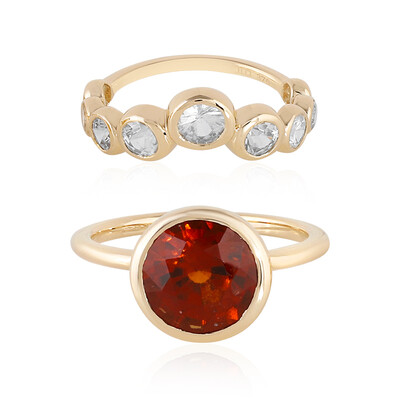 Bague en or et Grenat Hessonite