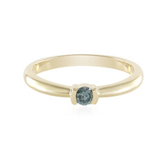 Bague en or et Diamant bleu I1