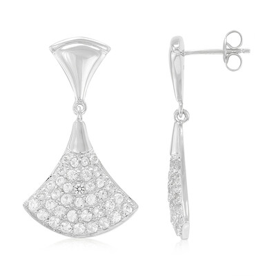 Boucles d'oreilles en argent et Topaze blanche