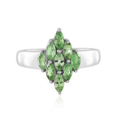 Bague en argent et Tsavorite de Tanzanie