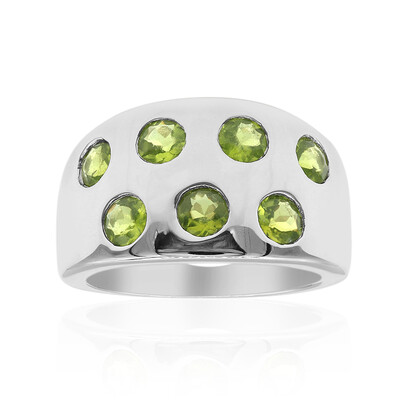 Bague en argent et Vésuvianite