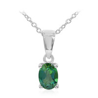 Collier en argent et Topaze vert papillon