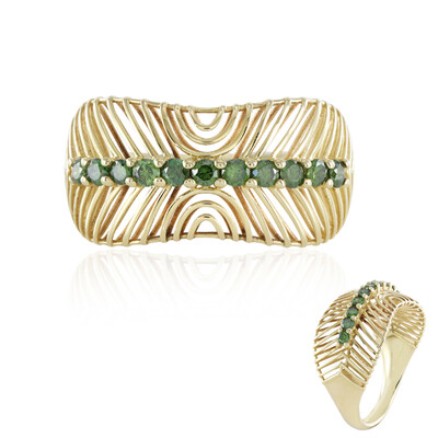 Bague en or et Diamant vert (Ornaments by de Melo)