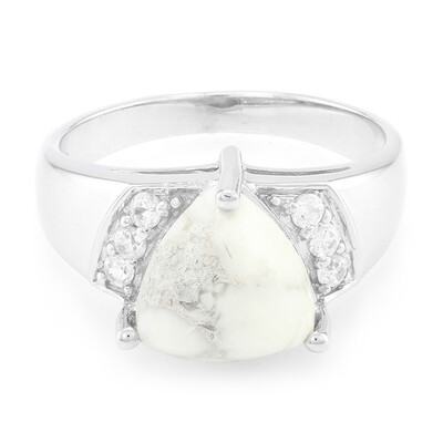 Bague pour homme en argent et Howlite