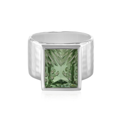 Bague en argent et Améthyste verte