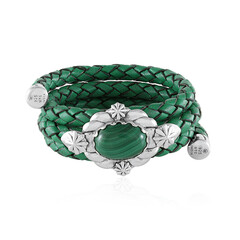 Bracelet en argent et Malachite (Desert Chic)