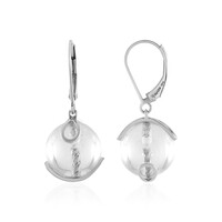 Boucles d'oreilles en argent et Quartz blanc