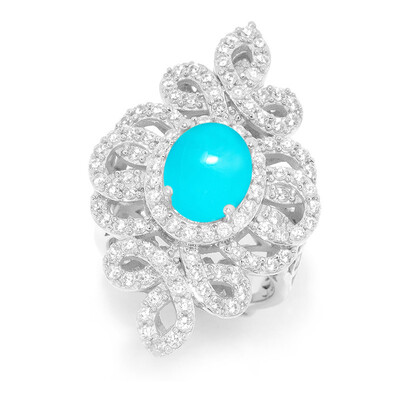 Bague en argent et Turquoise Sleeping Beauty (Dallas Prince Designs)