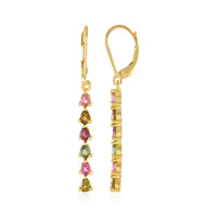 Boucles d'oreilles en argent et Tourmaline