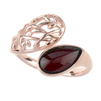 Bague en argent et Ambre cerise de la Baltique 